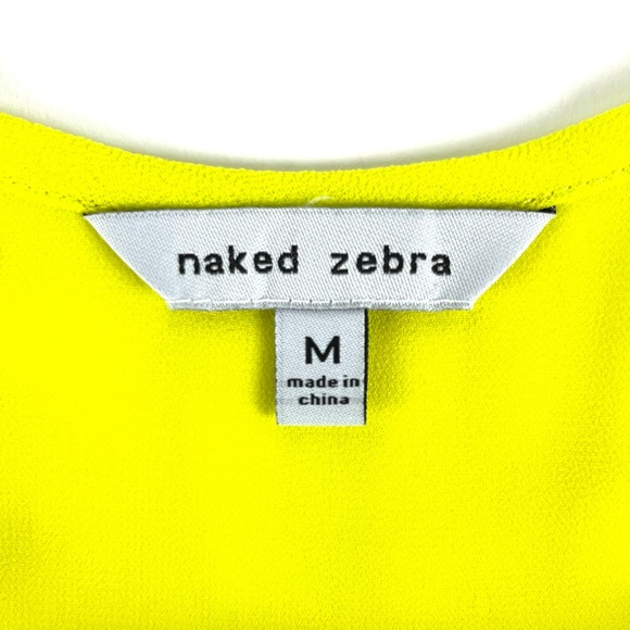 Naked Zebra Mermaid Net Neon Green Tank Top - Picture 4 of 7